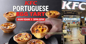 Featured image for KFC M’sia now has addictive Portuguese Egg Tart from 27 Sep 2023