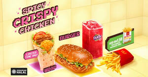 Featured image for McDonald’s brings back Chocolate Pie, new Spicy Crispy Chicken Burger & Wrap at M’sia from 7 Sep 2023