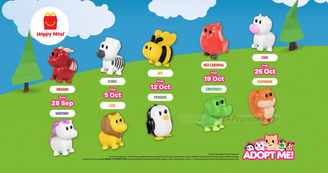 Featured image for McDonald's M'sia is giving away FREE Adopt Me! toy with every Happy Meal till 1 Nov 2023