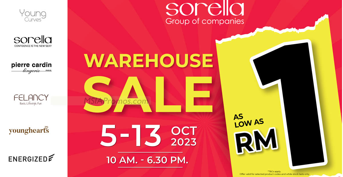 Featured image for Sorella Group Warehouse Sale from 5 - 12 Oct 2023