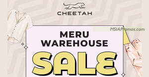 Featured image for Cheetah Apparel Meru Warehouse Sale has prices as low as RM1 from 29 Feb – 10 Mar 2024
