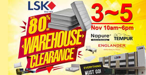 Featured image for LSK Warehouse Sale from 3rd – 5th Nov 2023