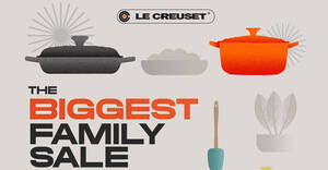 Featured image for Le Creuset up to 80% OFF Family Sale at Berjaya Times Square Hotel till 29 October 2023
