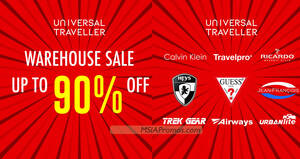 Featured image for Universal Traveller Up to 90% off warehouse sale at Cheras from 27 Oct – 5 Nov 2023