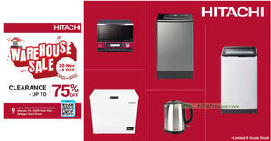 Featured image for Hitachi Home Appliances Year-End Clearance Sale from 30 Nov – 3 Dec 2023