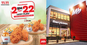 Featured image for (EXPIRED) Marrybrown offering Two Lucky Plate® for only RM22 on 11 Nov 2023