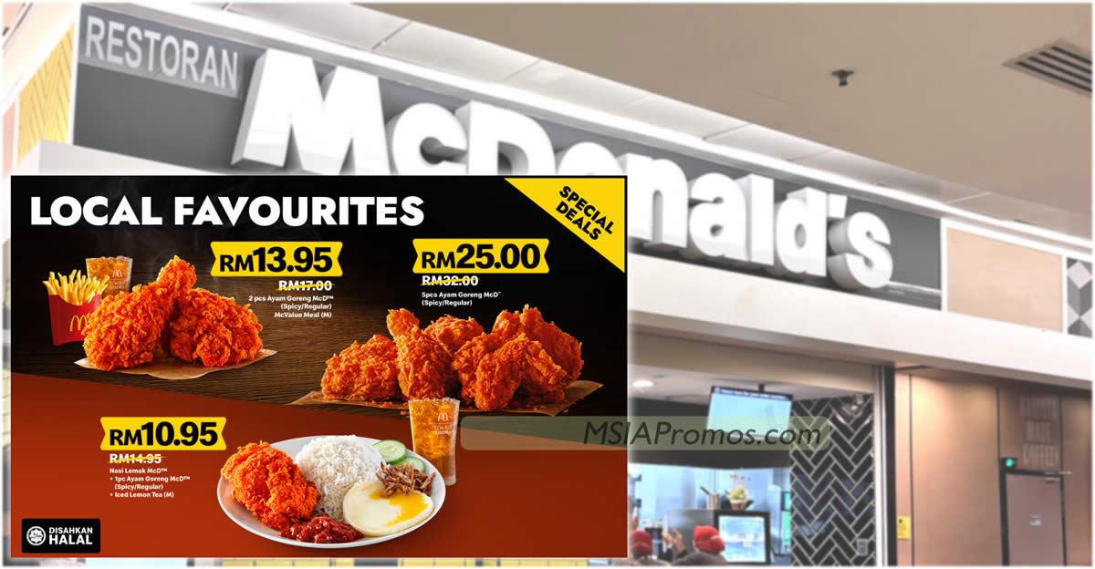 Featured image for McDonald's M'sia has special offers for Ayam Goreng McD™ from 10 Nov 2023