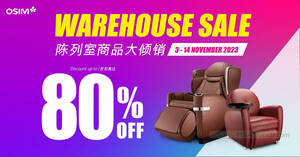 Featured image for (EXPIRED) OSIM Warehouse Sale at Pinnacle Sri Petaling Mall from 3 – 14 Nov 2023