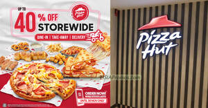 Featured image for Pizza Hut offering up to 40% off selected items for dine-in, takeaway and delivery orders till 30 Nov 2023