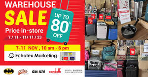 Featured image for ViaCondotti Warehouse Sale has up to 80% off from 7 – 11 Nov 2023