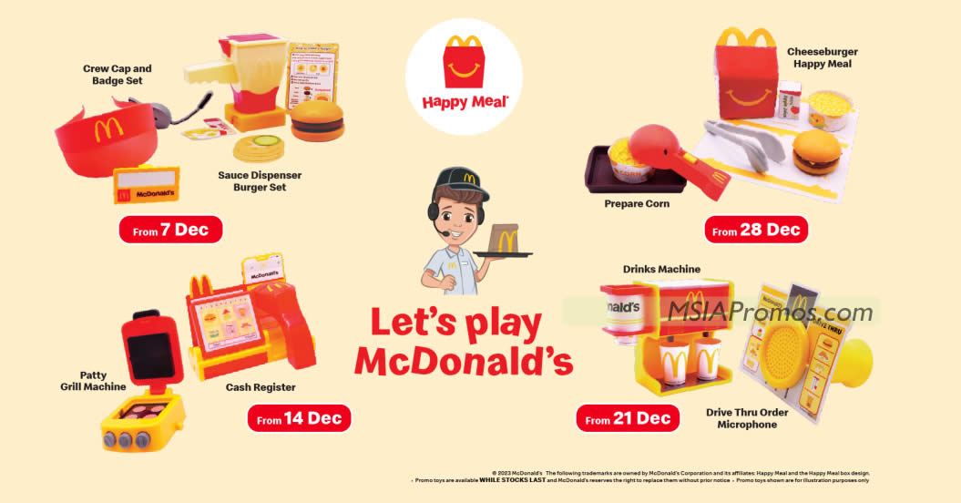 Featured image for McDonald's M'sia is giving away FREE Let's Play McDonald's toy with every Happy Meal till 3 Jan 2024