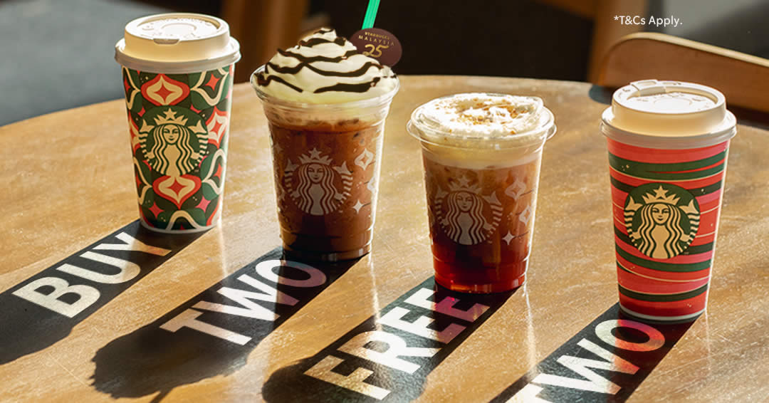 Featured image for Starbucks M'sia has Buy-2-Get-2-Free handcrafted beverages promo on 22 Dec 2023