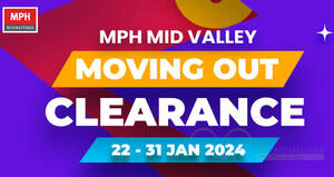 Featured image for MPH Bookstores Mid Valley’s Moving Out Clearance at Mid Valley till 31 Jan 2024