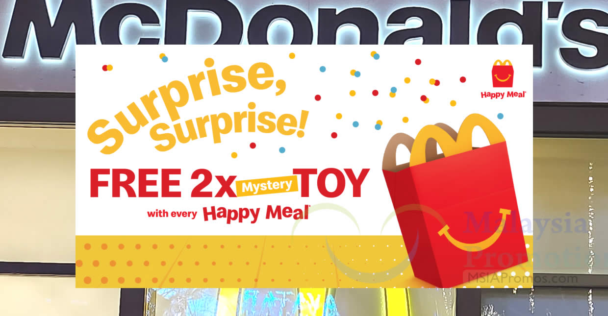 Featured image for McDonald's now giving TWO free toys with every Happy Meal at M'sia stores from 4 Jan 2024