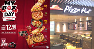 Featured image for Pizza Hut M’sia has RM12.90 MyBox of The Day promo for weekday orders before 3pm (From 4 Jan 2024)