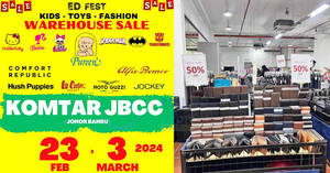 Featured image for ED Labels warehouse sale at Komtar JBCC from 23 Feb – 3 Mar 2024