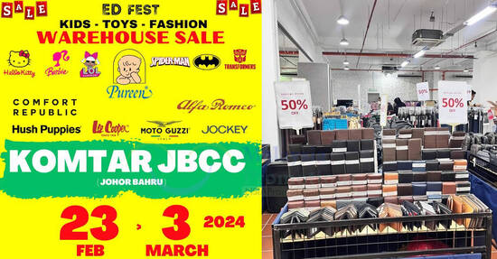 ED Labels warehouse sale at Komtar JBCC from 23 Feb – 3 Mar 2024