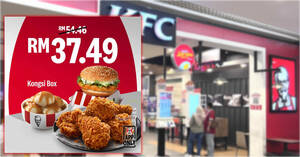 Featured image for KFC offers special RM37.49 Kongsi Box (U.P. RM54.46) combo from 23 Feb 2024