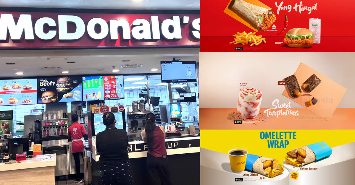 Featured image for McDonald's M'sia has new Spicy Chicken Wrap, Chocolate Butterscotch Pie and more from 8 Feb 2024