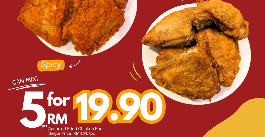 Featured image for AEON RM19.90 5pcs Fried Chicken Weekend Special Offer from 27 - 28 April 2024