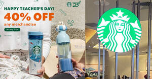 Featured image for Starbucks Malaysia Celebrates Teachers with 40% discount on merchandise on 16 May 2024