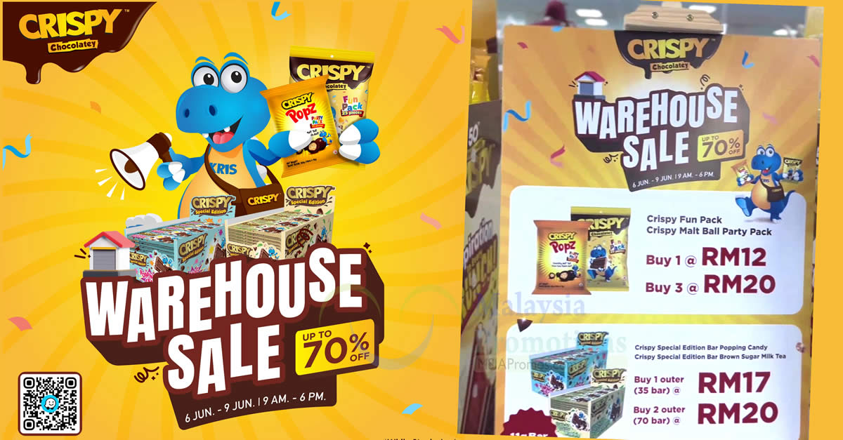 Featured image for Crispy Chocolate Warehouse Sale Offers Massive Discounts till 9 June 2024