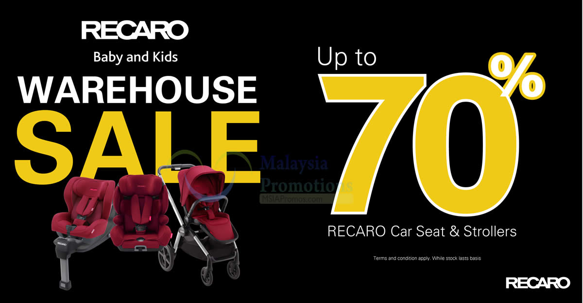 Featured image for Recaro car seats & strollers warehouse sale at Subang Jaya from 21 - 23 June 2024