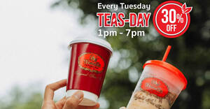 Featured image for ChaTraMue Malaysia Offers 30% Discount on All Drinks Every Tuesday 1pm to 7pm Across All Outlets
