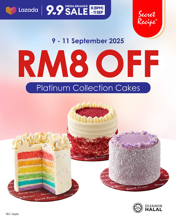 Secret Recipe Platinum Cakes Promo