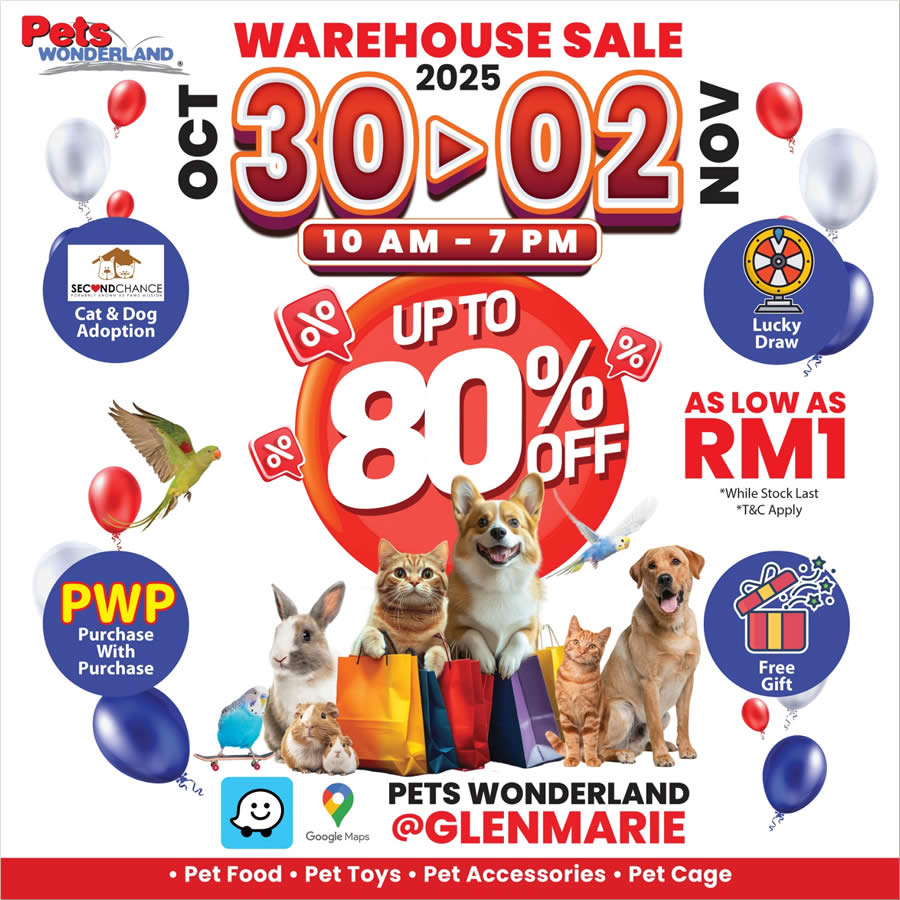 Pets Wonderland Warehouse Sale 27 Oct 2025