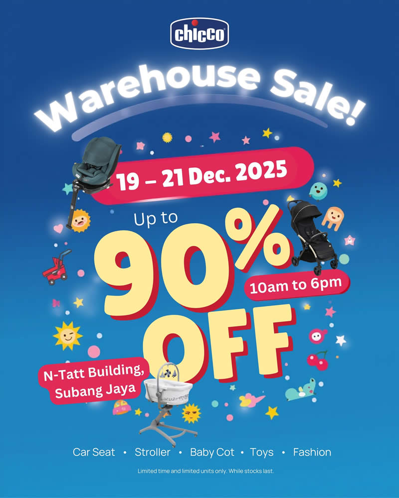 Chicco Warehouse Sale 8 Dec 2025